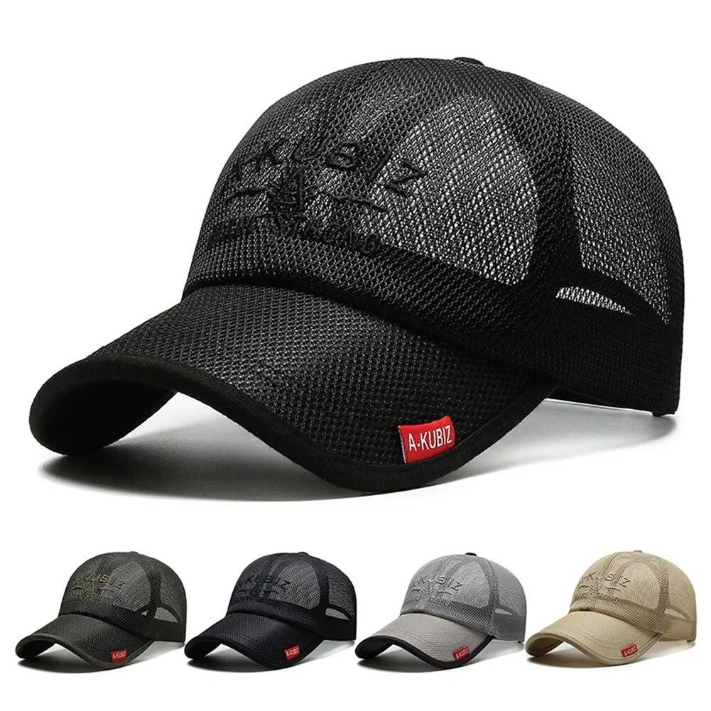 Sunnyway Zomerhoed Mesh Baseball Cap voor heren en dames Geborduurde zonnehoed Outdoor geborduurde letter Zonnebrandcrème