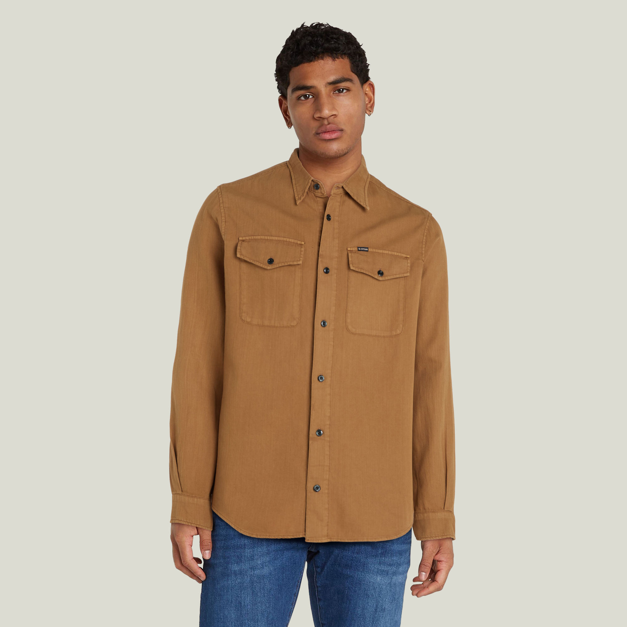 G-Star RAW Marine Slim Shirt - Bruin - Heren