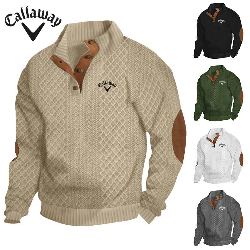 NB Fashion Callaway Geborduurde Herfst en Winter Plus Size Heren Outdoor Casual Stand Collar Lange Mouw Jacquard Gebreide Pullover Sweatshirt S