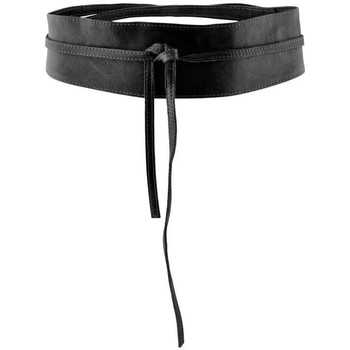 Pieces Riem  17028428 LEATHER WAIST BELT-BLACK