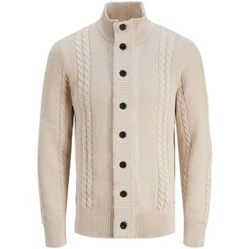 Jack & jones Trui Jack & Jones 12242947 GRID CABLE CARDIGAN-MOONBEAM