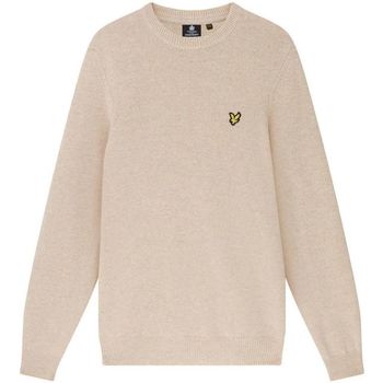 Lyle & Scott Trui Lyle & Scott KN921VF CREW NECK LAMBSWOOL-W823 TAUPE MARL