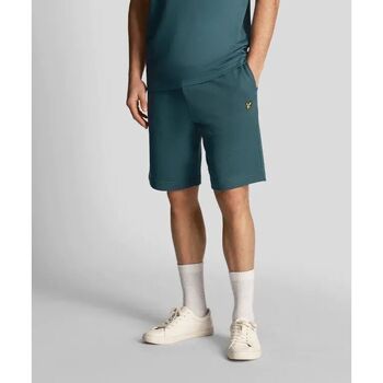 Lyle & Scott Korte Broek Lyle & Scott ML414VOG SWEAT SHORT-W746 MALACHITE GREEN