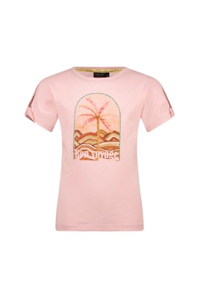 Like Flo zomer shirt meisjes - blossom roze - embroidery - Elodie