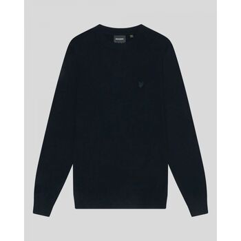 Lyle & Scott Trui Lyle & Scott KN2124V TONAL LAMBSWOOL CREW-Z271 DARK NAVY