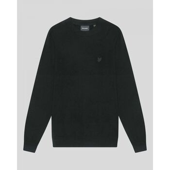 Lyle & Scott Trui Lyle & Scott KN2124V TONAL LAMBSWOOL CREW-Z865 JET BLACK