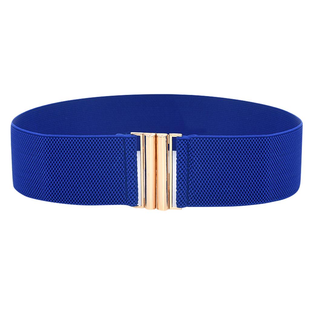 KaiTingu Mode Dame Brede Riemen Vrouwen Brede Elastische Riem Gesp Taille Jurk Stretch beige