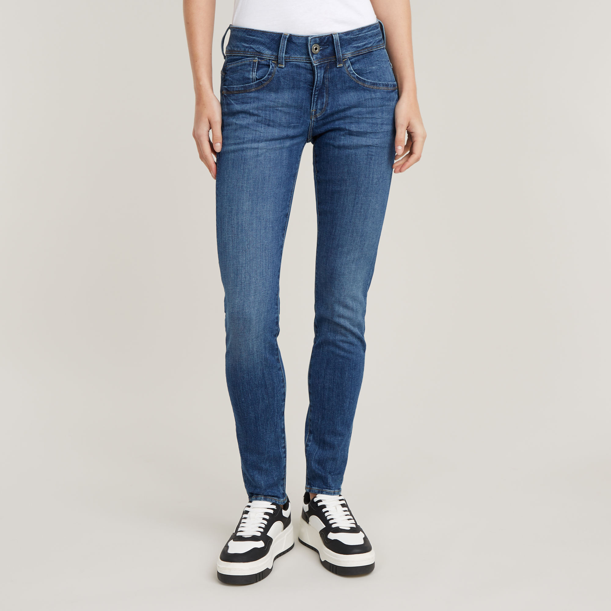 G-Star RAW Lynn Mid Skinny Jeans - Midden blauw - Dames