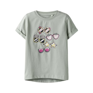 Name it T-shirt Nmfvix Aqua Grijs