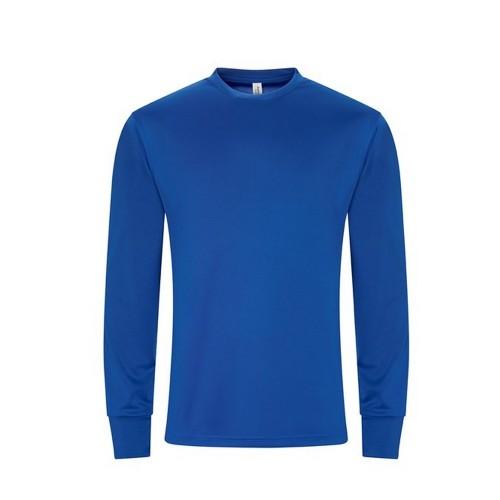AWDis Cool actief T-shirt met lange mouwen voor heren L koningsblauwe kleur