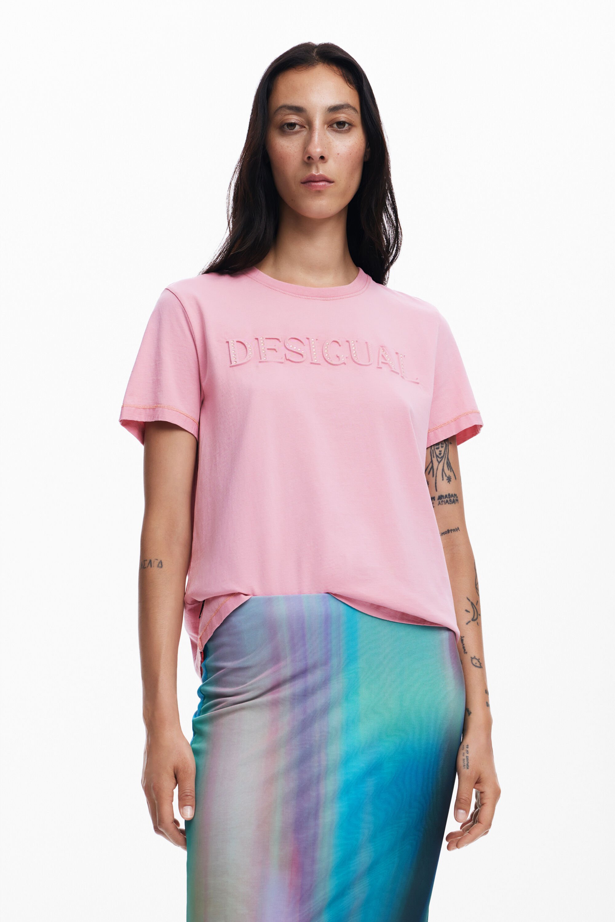 Desigual Glanzend T-shirt  - RED