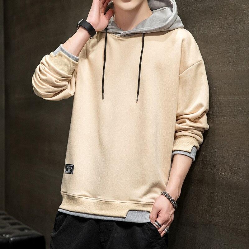 VIYOO Herfst Hoodies Heren Effen Casual Hooded Sweatshirts Mode Streetwear Oversized Hoodie Voor Heren Pullover M-4XL L grijze kleur