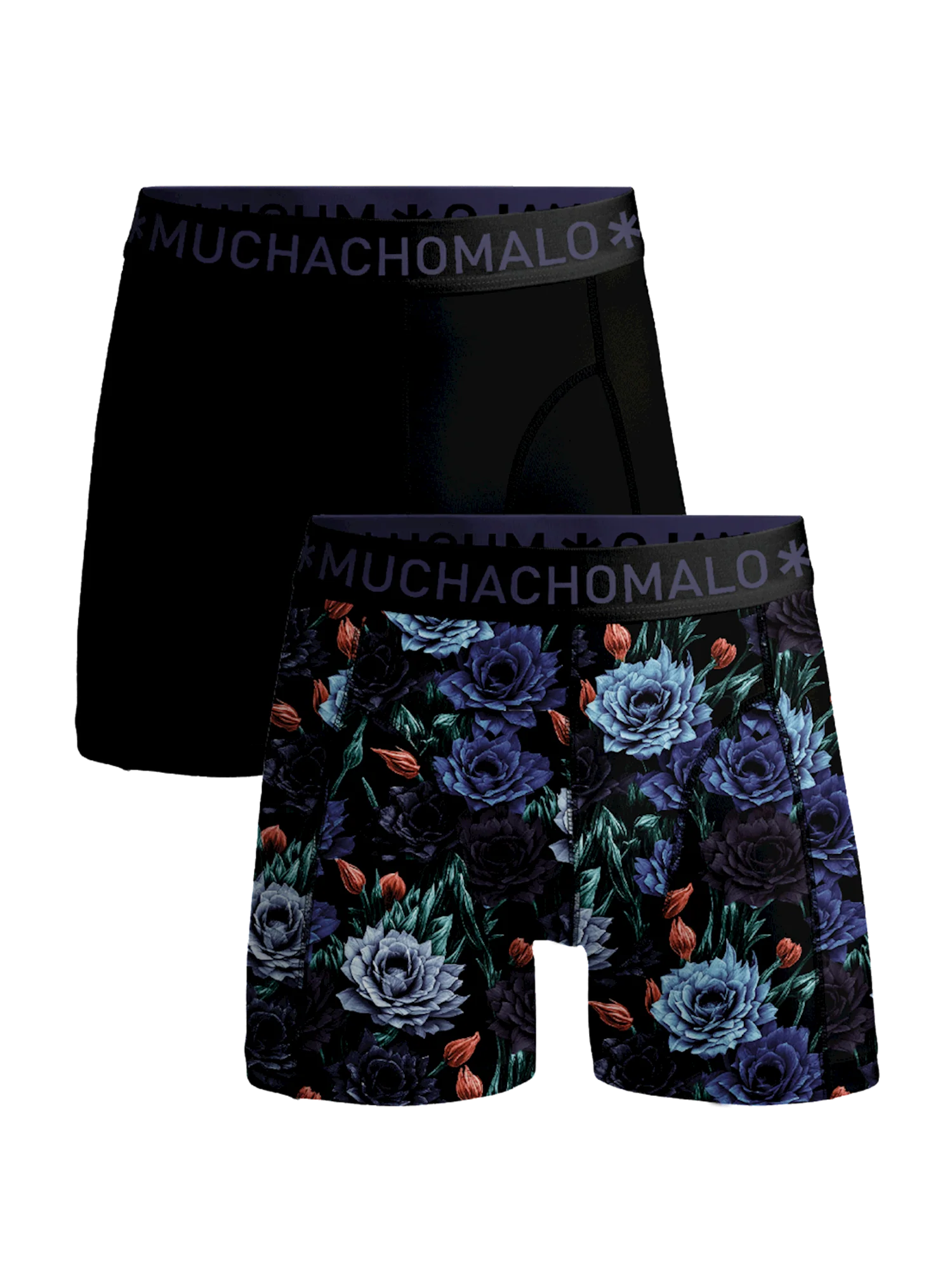 Muchachomalo Jongens 2-pack boxershorts print/effen