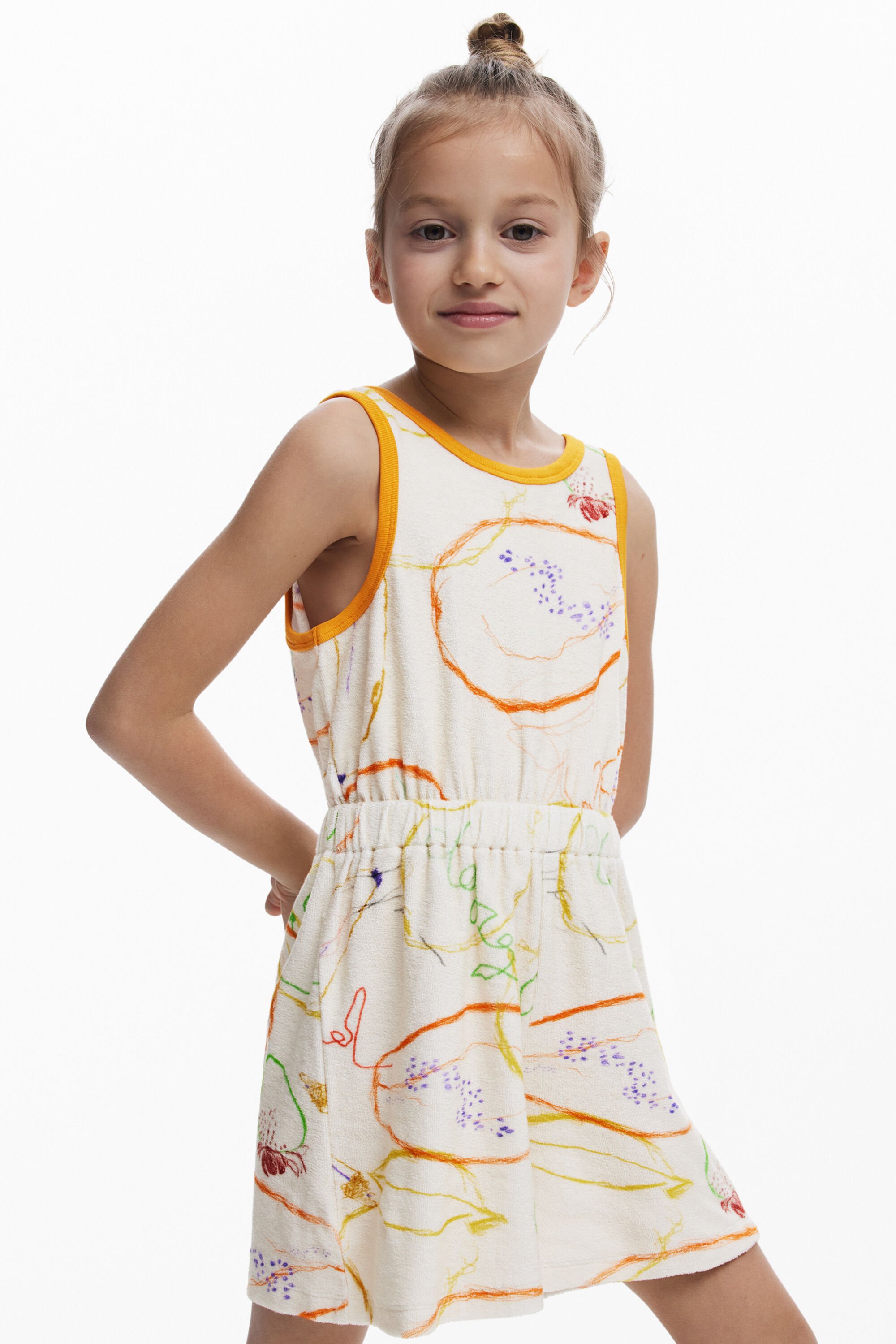 Desigual Korte jumpsuit met strepen - WHITE