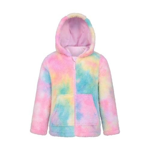 Pertemba FR - Apparel Mountain Warehouse Childrens/Kids Cosy Rainbow Full Zip Hoodie 5-6 Years helder roze kleur
