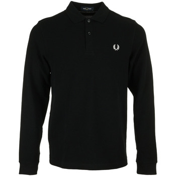 Fred Perry M6006 Long Sleeve Polo Shirt, Black