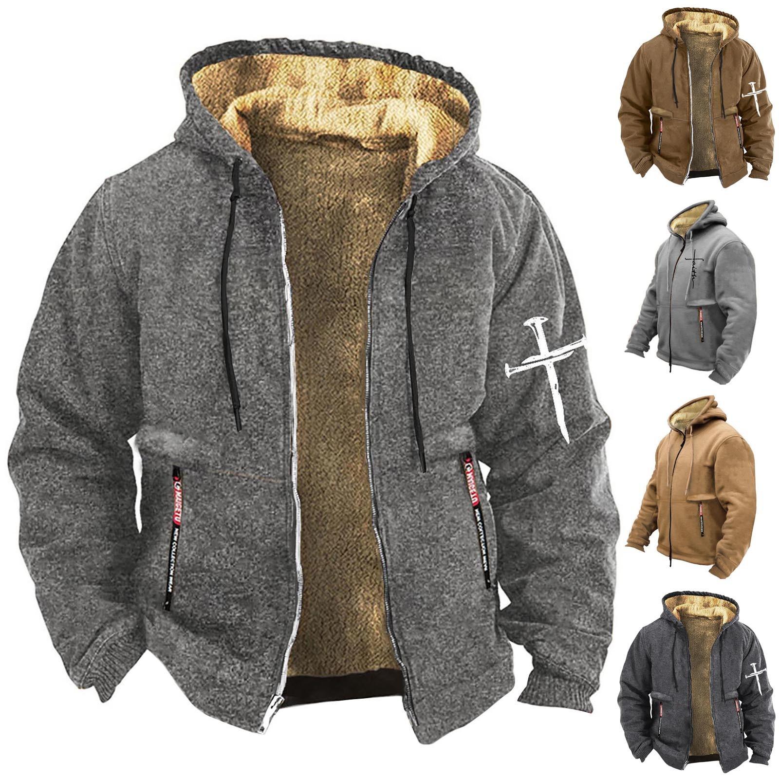 ElongPaoXiao Winter Heren Capuchon Kasjmier Verdikte Kasjmier Cardigan Trui M