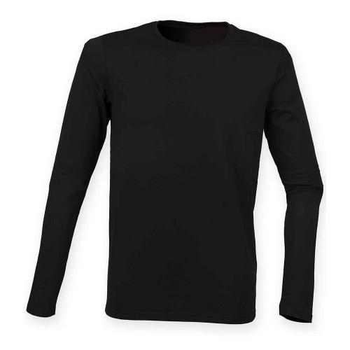 Skinni Fit Heren Feel Good Stretch T-shirt met lange mouwen XXL