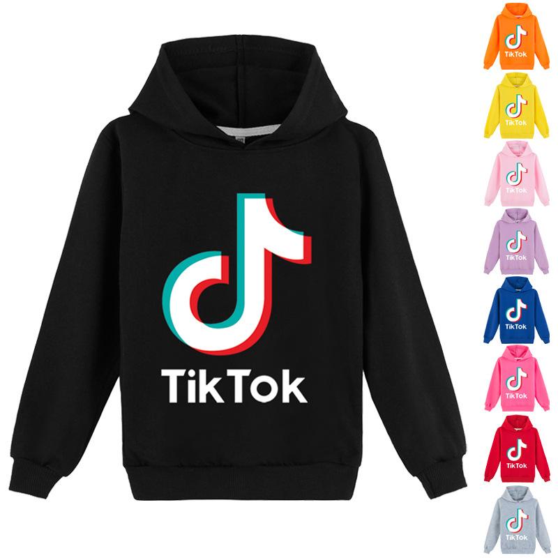 Fashion bag01 Kinderkleding 4 tot 14 jaar oud Nieuwe mode Kinderen Jongens en meisjes TIKTOK bedrukte casual hoodies 100cm perzische roze kleur