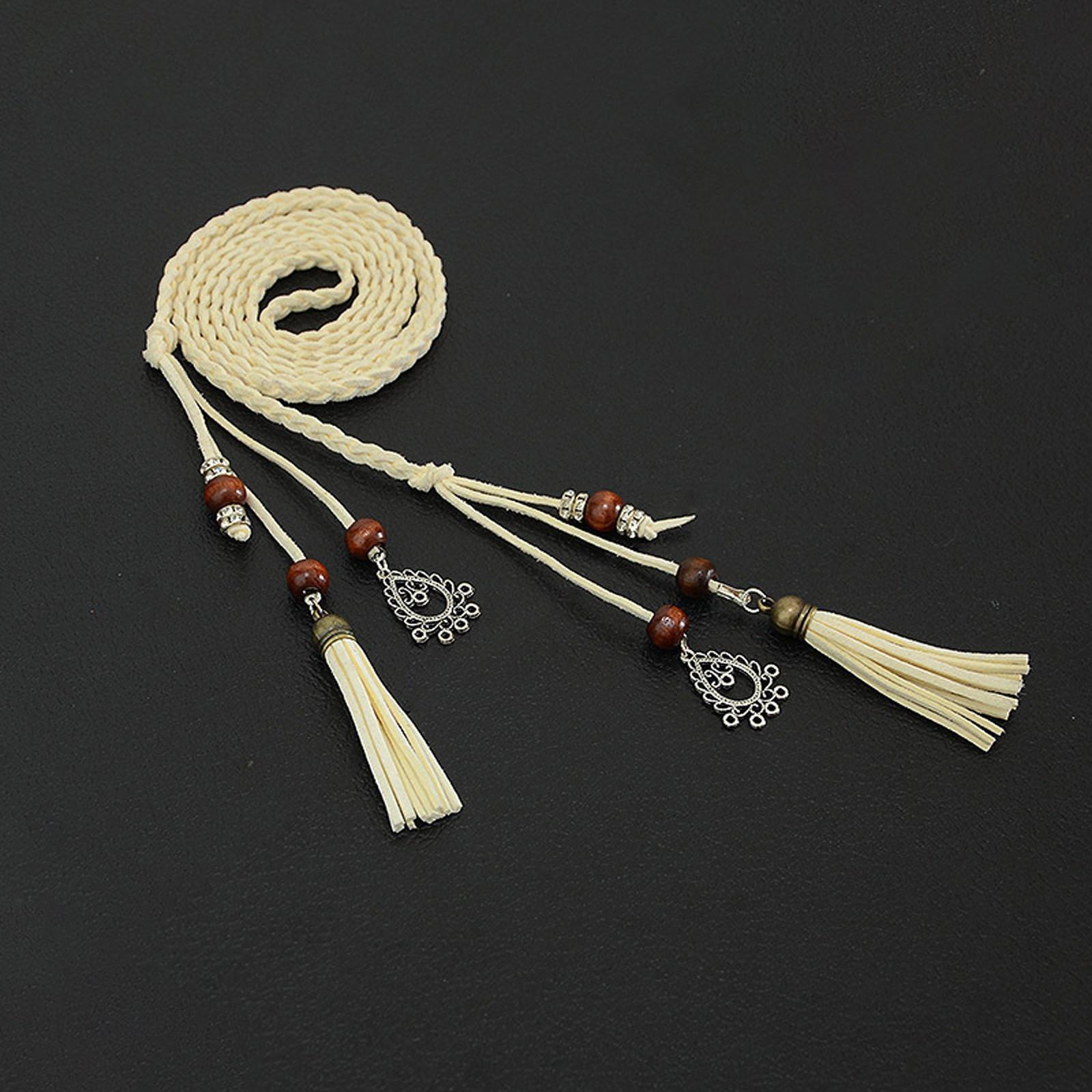 ZuiBaDuDu Dames geweven dunne tailleband jurk riem taille