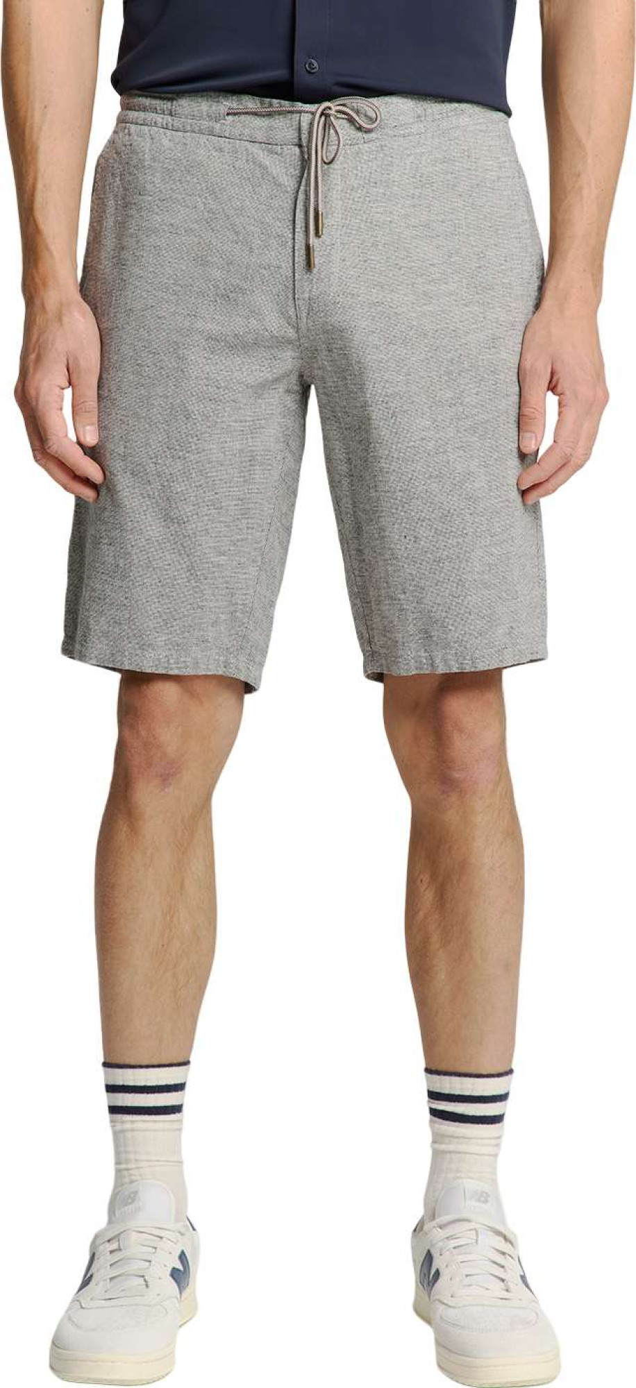 No Excess Short with linen melange deep blue