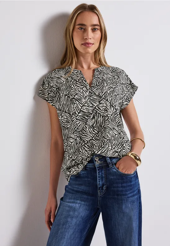 Street One Blouse met minimale print
