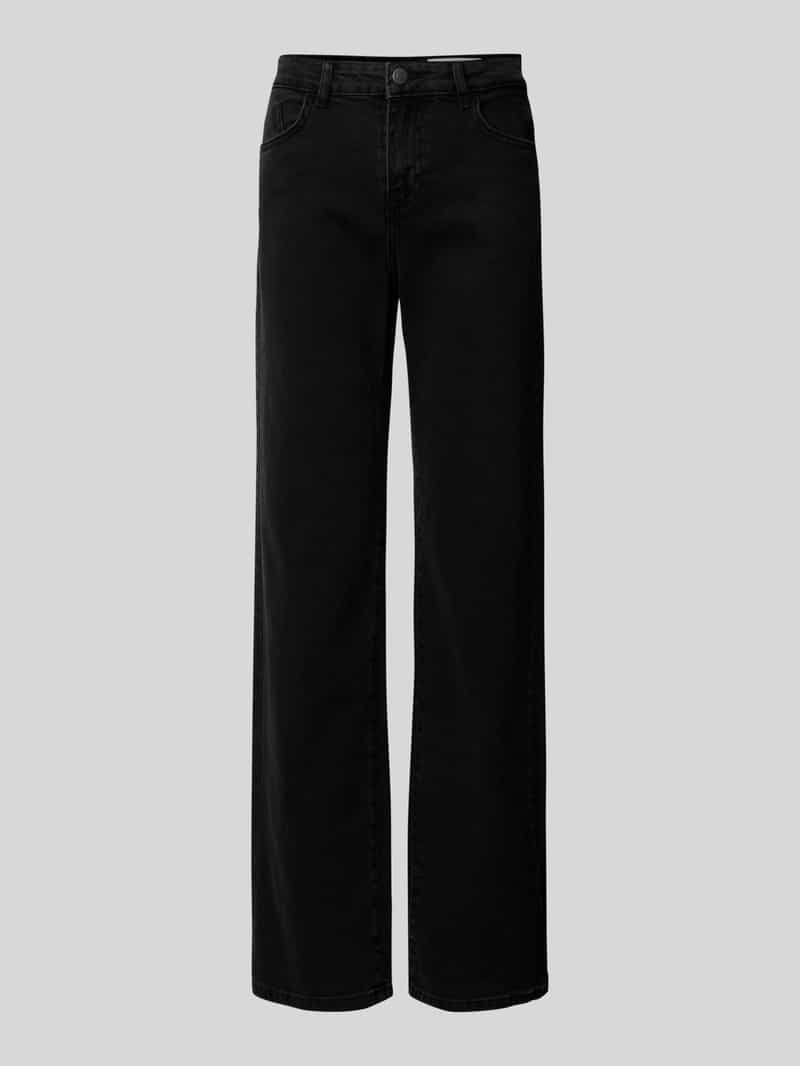 Noisy may Straight jeans NMYOLANDA NW WIDE JEANS BLACK NOOS