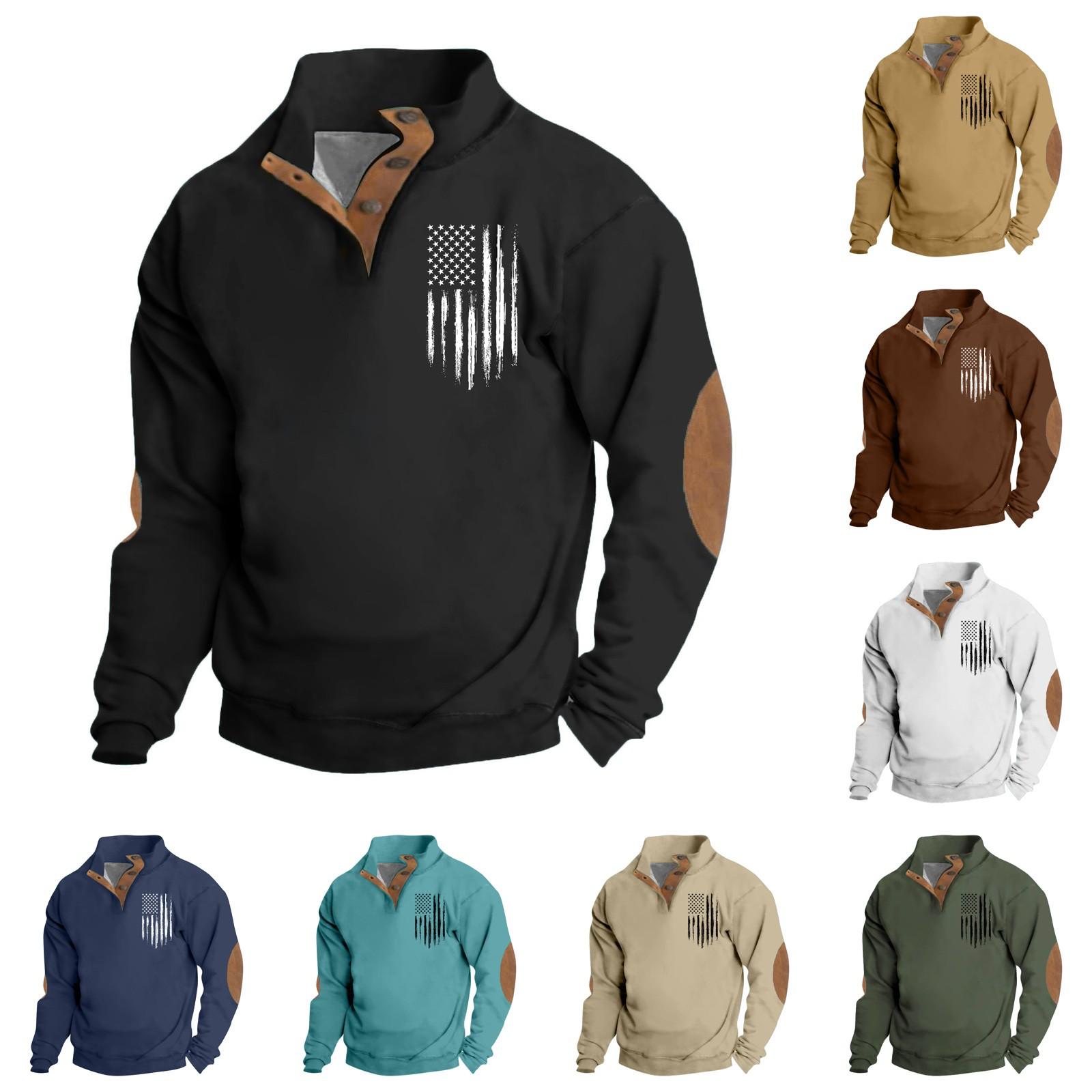 ElongPaoXiao Lente en heren staande kraag sweatshirt is outdoor casual truien tops S