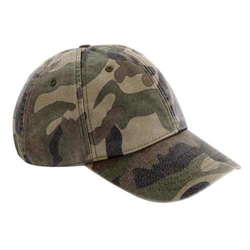 Beechfield Camo Vintage Low Profile Baseballpet One Size