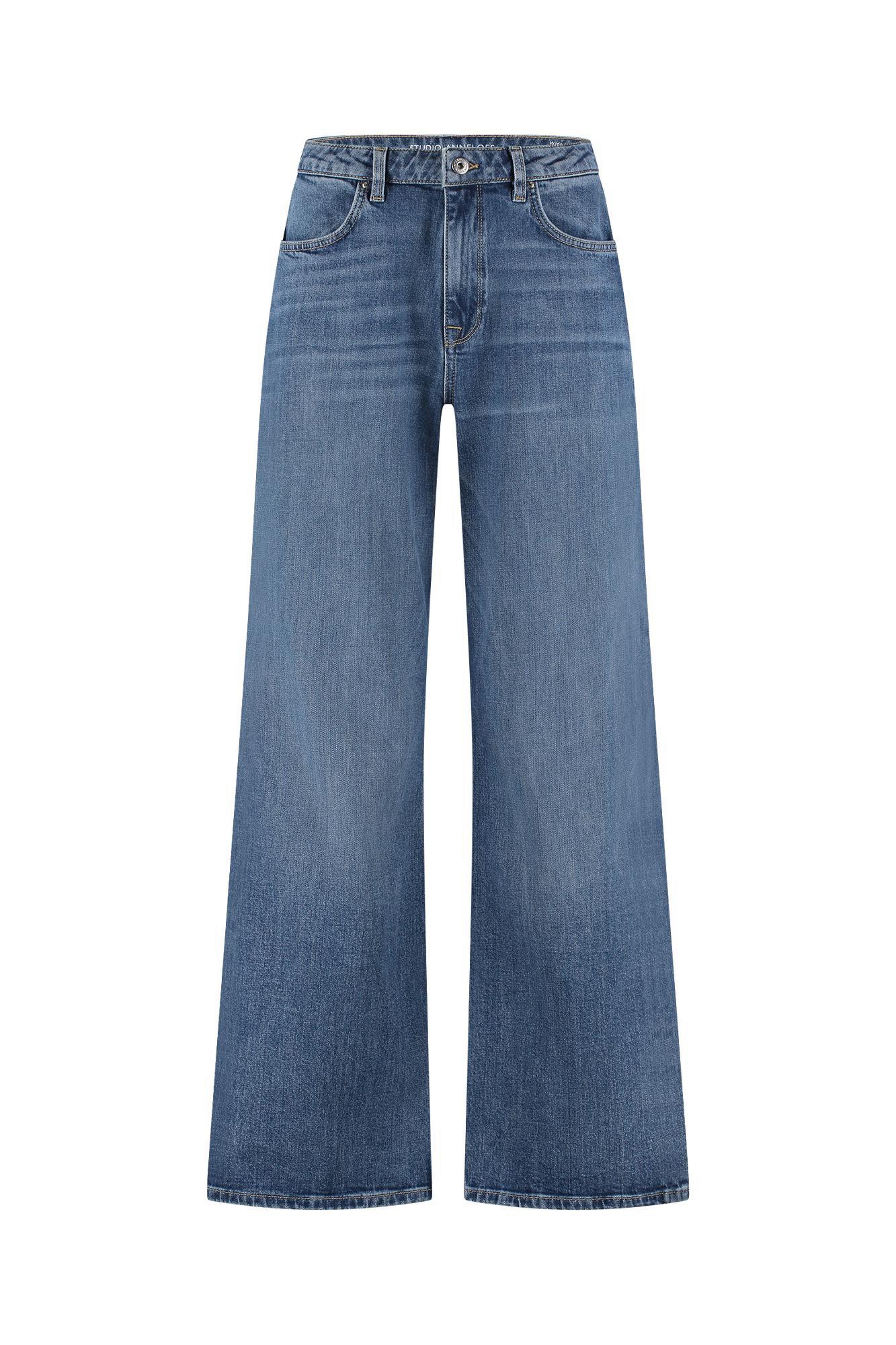 Studio Anneloes Lexie denim trousers blue denim