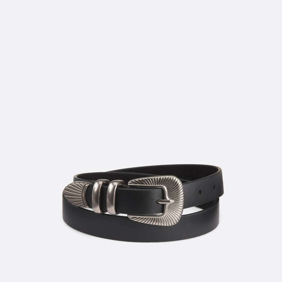 LA REDOUTE COLLECTIONS Leren riem met westerngesp