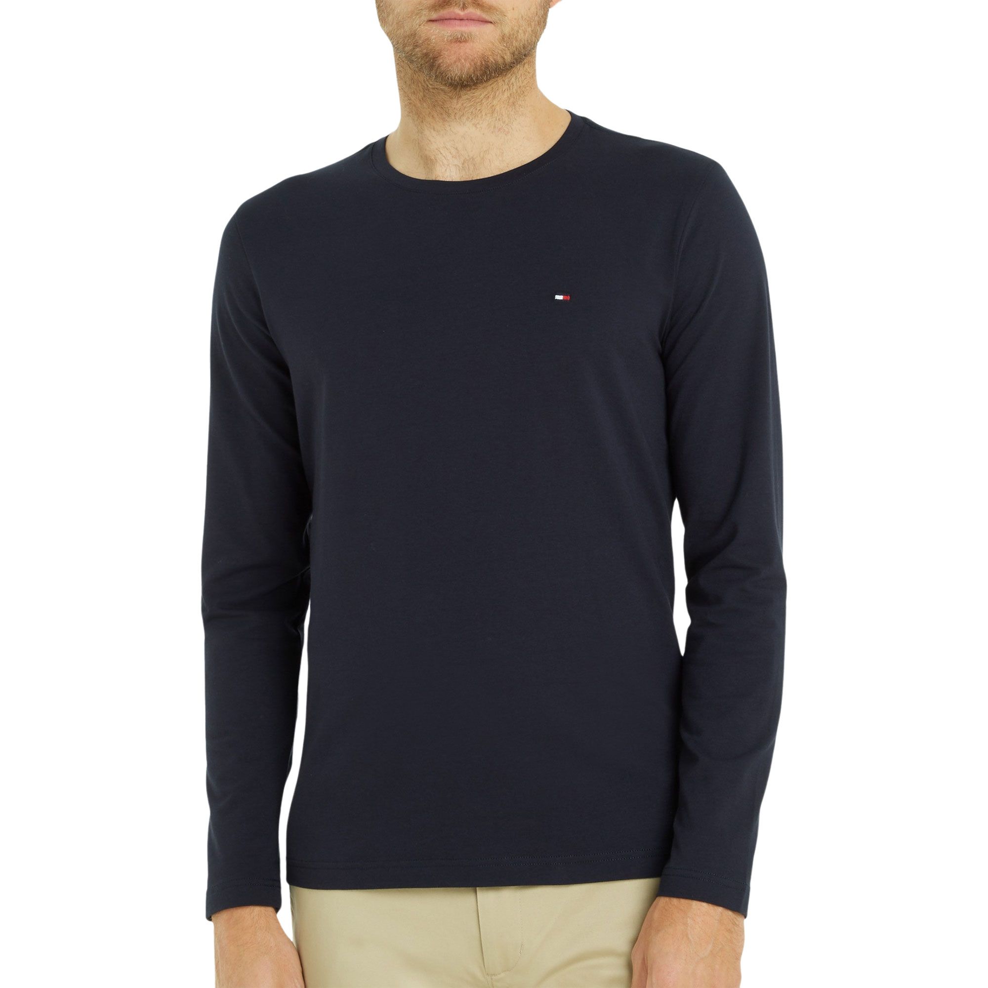Tommy Hilfiger Shirt met lange mouwen STRETCH SLIM FIT LONG SLEEVE van biologische katoen-stretch