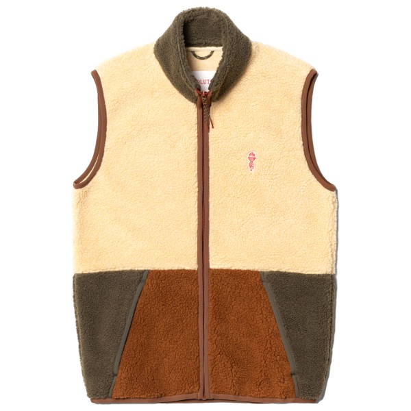 Revolution  Fleece Vest in Block Colors - Fleecebodywarmer, beige/bruin