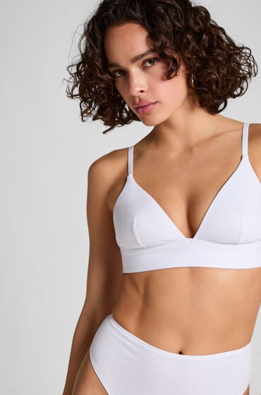 Hunkemöller Katoenen bralette Wit