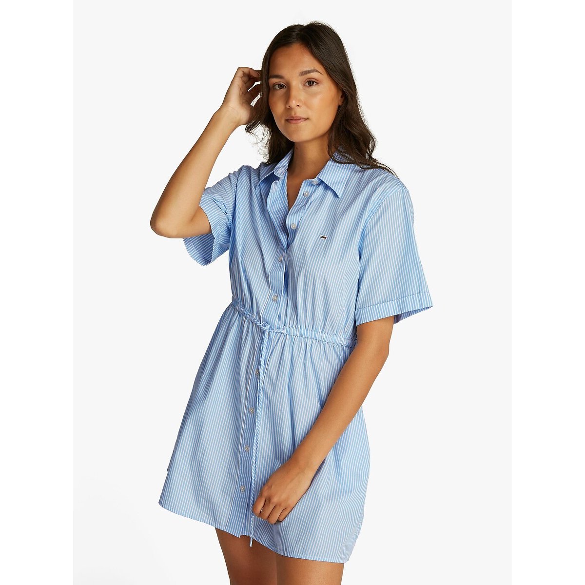 TOMMY JEANS Shirtjurk TJW MINI STRIPE SHIRT DRESS