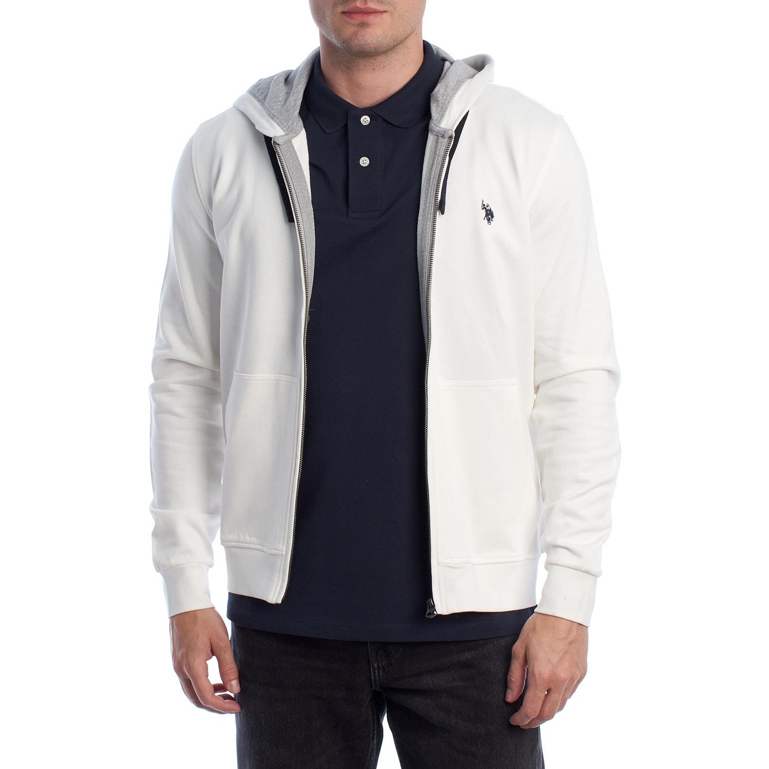U.S. Polo Assn. Sudadera manga larga con cuello redondo, capucha y cremallera 63633 hombre M