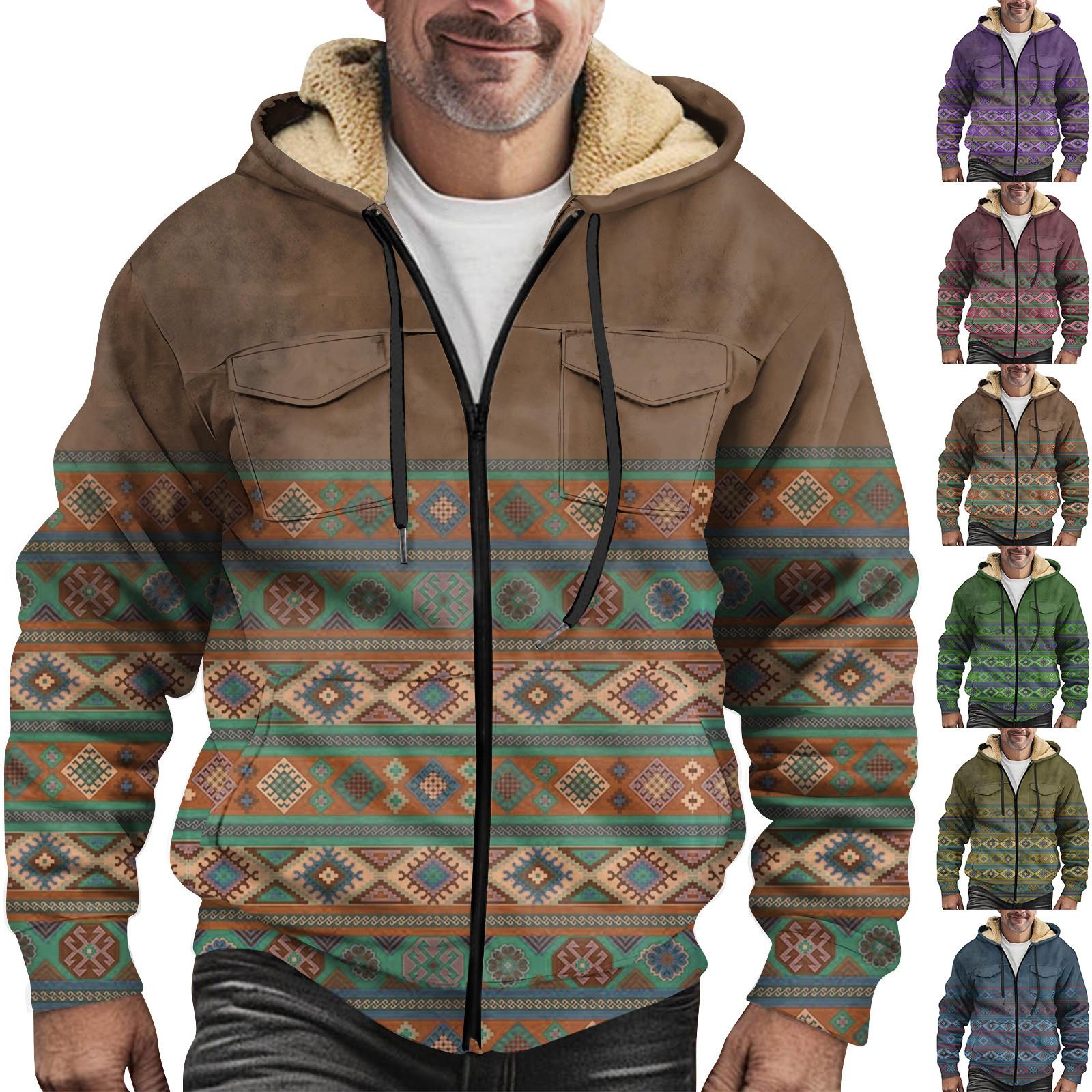 Baby cheetah Heren Winter Rits Capuchon Fleece Sweatshirt Met Opgestikte Zak Casual Jack L donkergroene kleur