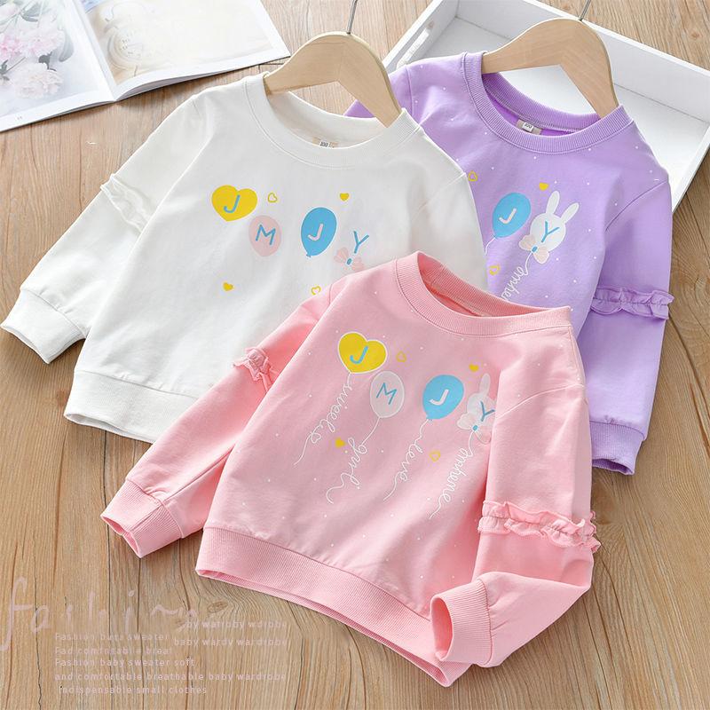 Youth Charm Meisjes Lente Herfst Katoenen Trui 2022 Nieuwe Koreaanse Baby Meisjes Lange Mouwen Top Dieptepunt Shirt 90