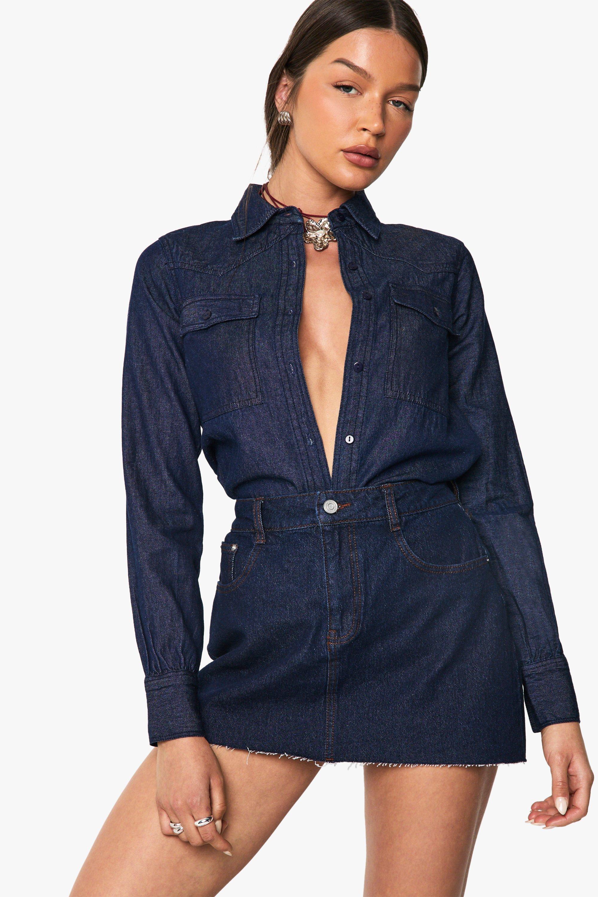 Boohoo Mini Spijkerrokje, Indigo