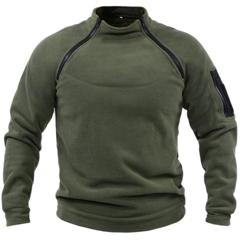 NB Fashion Heren trui met opstaande kraag en buitenwarm tactisch dieptepunt S