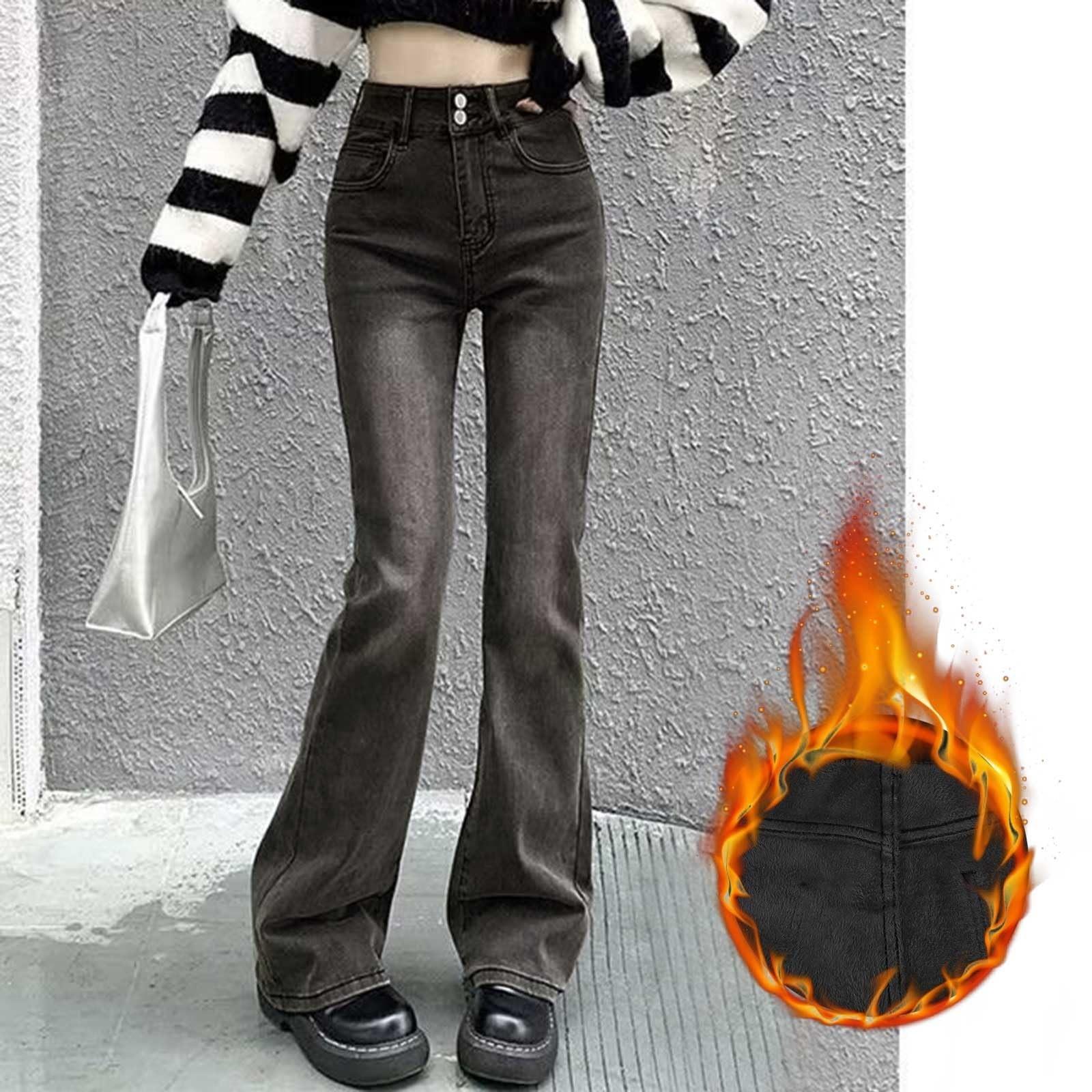 Baby cheetah Hoge taille flared jeans voor vrouwen Nieuwe grote maten Casual Small Losse rechte wijde pijpen Hoefijzerbroek L lichtgrijze kleur