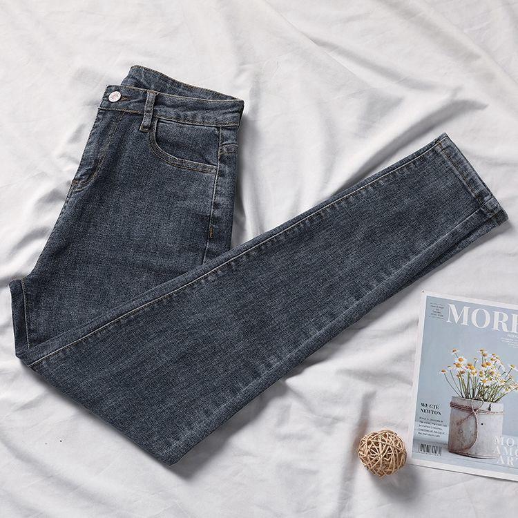 Vinde Home Zomer Dames Hoge Taille Plus Size Casual Afslankende All-match Skinny Stretch Jeans 25 lichtblauwe kleur