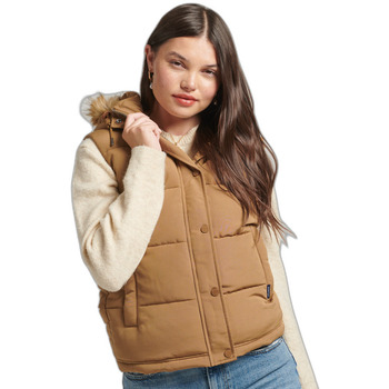 Superdry Donsjas  Doudoune sans manches fausse fourrure femme Everest