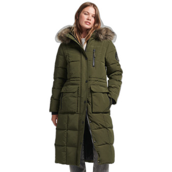 Superdry Donsjas  Doudoune longue bordée fausse fourrure femme Everest