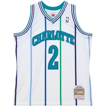 Mitchell And Ness Onderhemden  Maillot NBA Charlotte Hornets Larry Johnson