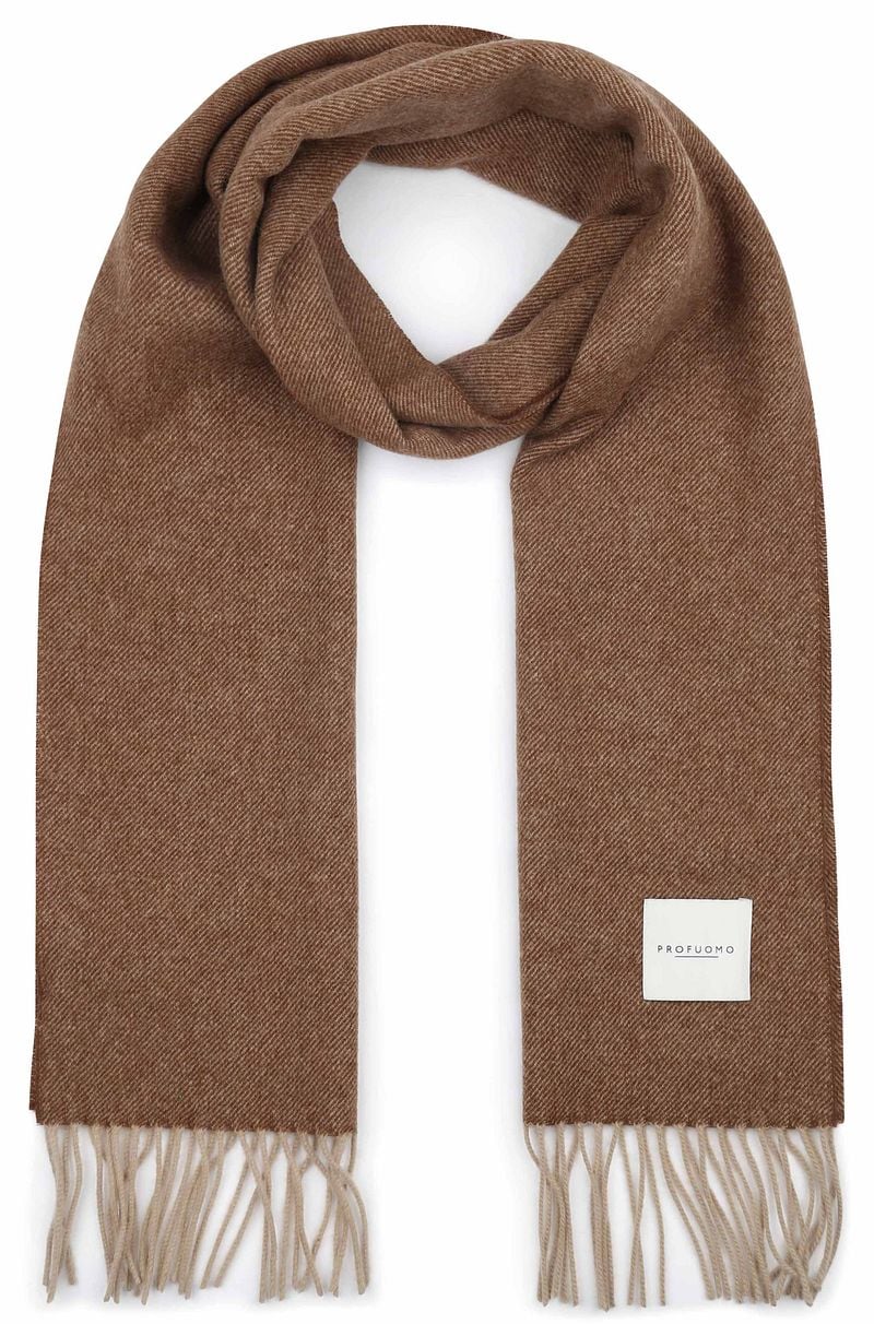 Profuomo Sjaal Lamswol Bruin -