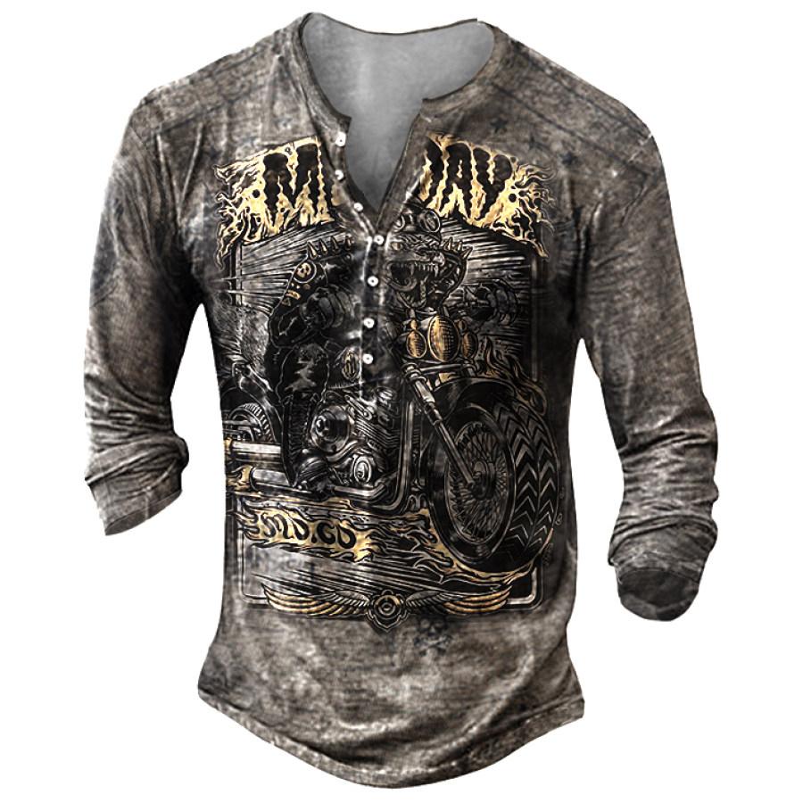 Haodingfushi Spring Autumn New Men 3D Digital Print Long Sleeve Button T Shirt Men Hip Hop Casual Sport Round Neck Tops S