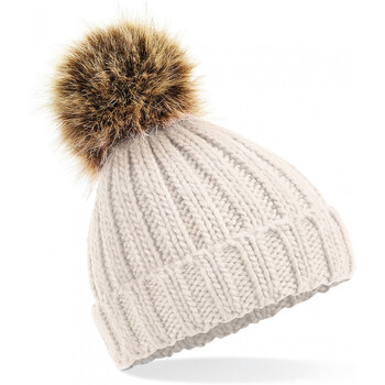 Beechfield Muts  Bonnet pom pom fausse fourure épais femme