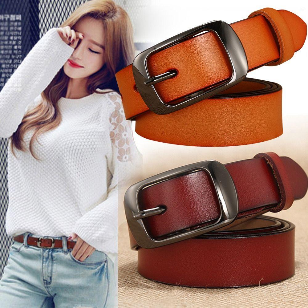 CSyeyue Casual wilde rok broekbanden metalen gesp tailleband lederen riem dames jurk riemen kaki