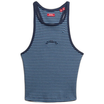 Superdry Top  Débardeur rayé à dos nageur et logo femme Essential